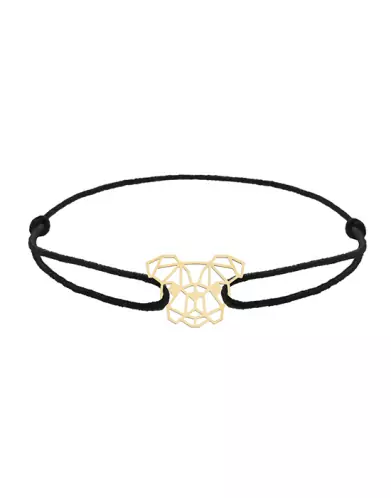 Bracelet Cordon Origami Bulldog en Or
