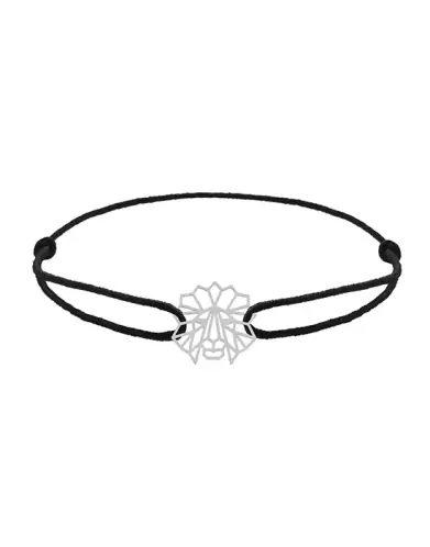 Bracelet Cordon Origami Lion en Or