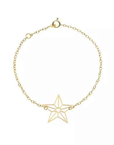 Bracelet Origami Etoile en Or