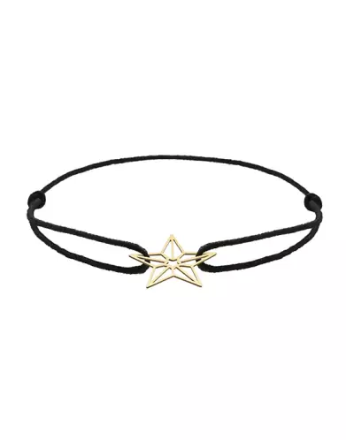 Bracelet Cordon Origami Etoile en Or