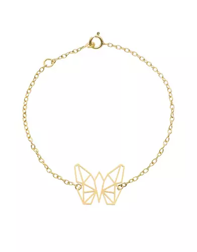 Bracelet Origami Papillon en Or