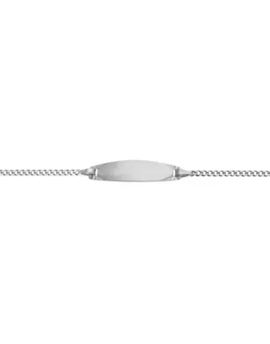 Bracelet Identité Bébé plaque Ovale Maille gourmette