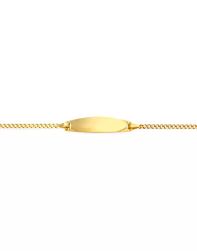 Bracelet Identité Bébé plaque Ovale Maille gourmette