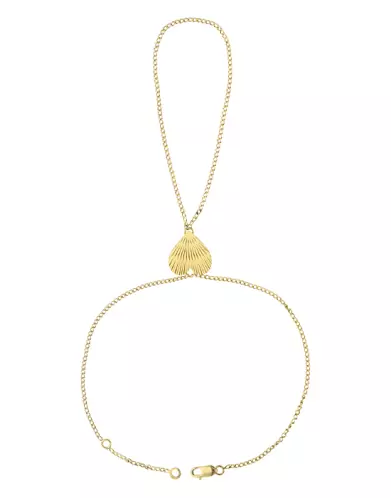 Chaîne de main Sorcière Coeur Soleillé en Or 18K