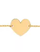 Bracelet Coeur Chaîne Forçat Or jaune