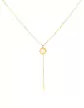 Collier Géométrique Rond et Chaîne en Or Jaune 18K