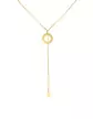 Collier Géométrique Rond et Chaîne en Or Jaune 18K