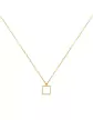 Collier Géométrique Carré Or Jaune 18K