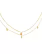 Collier Double Rang Pampilles Ronde et Grelot en Or Jaune 18K