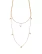Collier Double Rang et Grelots en Or Jaune 18K et Cœur de Nacre
