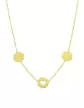 Collier 3 Médailles Rondes et Cœur en Or 9K/18K