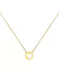 Collier Pièce Ronde Ajourée Cœur en Or Jaune 18K