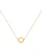 Collier Pièce Ronde Ajourée Cœur et Points en Or Jaune 18K