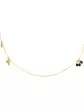 Collier Chaîne en Or Jaune 18K Pampilles Pierres Fines Asymétriques