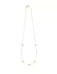 Collier Chaîne en Or Jaune 18K Pierres Fines Bleu, Blanche et Orange