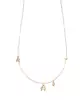 Collier Chaîne en Or Jaune 18K Pierres Fines Pastel