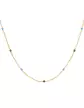Collier Chaîne en Or Jaune 18K Pierres Fines Bleu et Violet