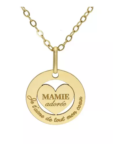 Collier Médaille Mamie Adorée à personnaliser