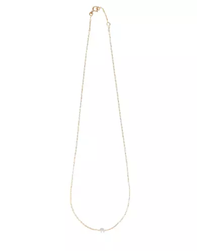 Collier Chaîne en Or Jaune 18K et Pastille de Nacre