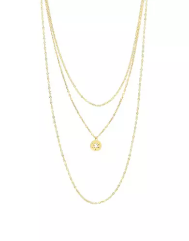 Collier Multirang Étoile Ascendance Ajourée et Chaînes en Or