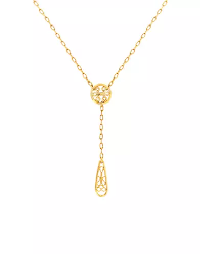 Collier Pendant Goutte Filigrane Or jaune