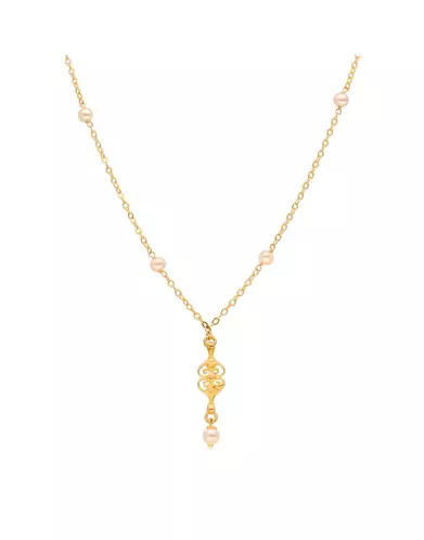 Collier Filigrane et 5 perles Or jaune