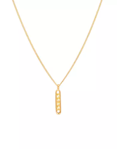 Collier Barre Filigrane Boules Or jaune
