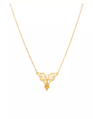 Collier Grand Papillon Filigrane Or jaune