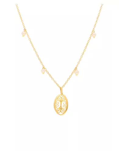 Collier Filigrane et Perles en pampille Or jaune