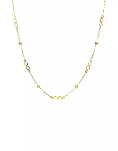 Collier Infini Or et Boules en Or Jaune 18K