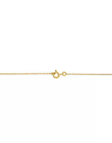 Collier Pièce Ronde Ajourée Étoile en Or Jaune 18K