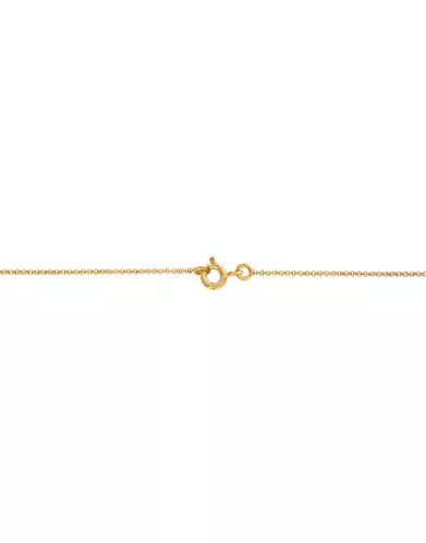 Collier Pièce Ronde Ajourée Étoile et Points en Or Jaune 18K
