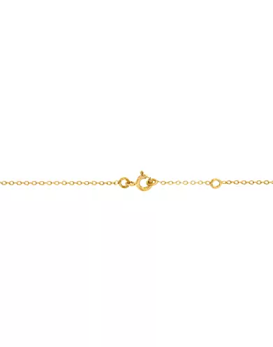 Collier Chaîne en Or Jaune 18K Pampilles Pierres Fines Asymétriques
