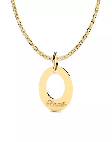 Collier Médaille Ovale Ajourée Personnalisable