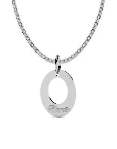 Collier Médaille Ovale Ajourée Personnalisable