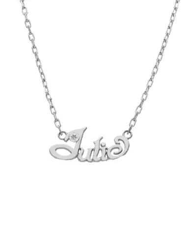 Collier Prénom Ecriture Cursive avec Brillant