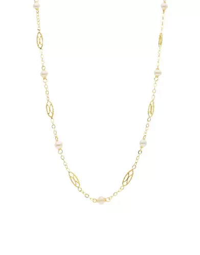 Collier Filigrane aux 12 perles en or jaune