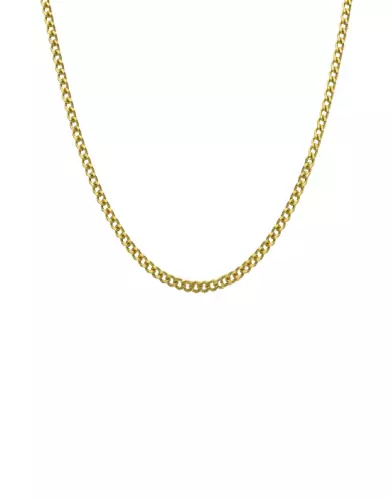 Chaîne Petite Maille Gourmette en Or – Taille 45 cm avec Anneau à 40 cm