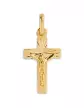 Pendentif Croix en Or Étoilée et Christ Personnalisable
