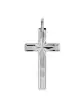 Pendentif Croix Christique Étoilée et Rainurée en Or Personnalisable