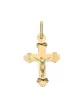 Croix Orthodoxe Saint Nicolas Étoilée avec Christ en Or Personnalisable