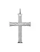 Pendentif Croix Latine en Or Rainurée et Soleillée Personnalisable