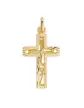Croix Latine Soleillée Ajourée Filigrane en Or