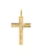 Croix Latine en Or Soleillée et Rainurée Personnalisable