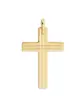 Pendentif Croix Latine en Or Rainurée Personnalisable