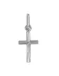 Croix Latine en Or Biface Étoilée et Polie