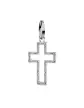 Pendentif Croix Latine Ajourée Arabesque en Or – Petit Modèle