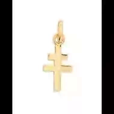 Croix de Lorraine Patriarcale en Or – Petit Modèle image cachée