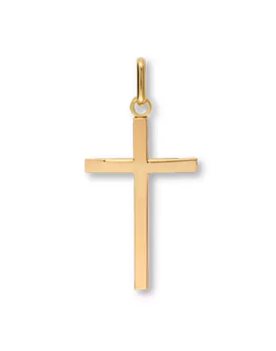 Pendentif Longue Croix Latine en Or Bâton