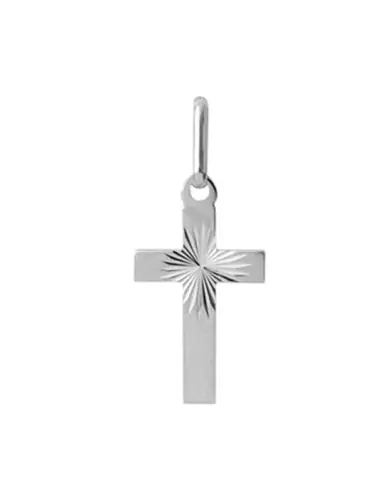 Pendentif Petite Croix Latine Étoilée en Or